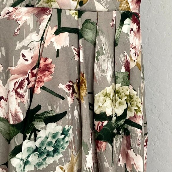 City Chic Elegant Floral Rose Faux Wrap Dress M 18 - Picture 8 of 11